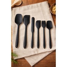 Feyza Design Renkli 6'lı Silikon Spatula Seti, Dayanıklı ve Kullanışlı Mutfak Araçları
