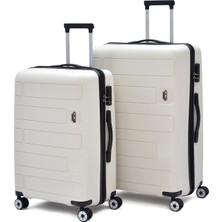 Ççs 2’li Polipropilen Kırılmaz Valiz Seti Büyük & Orta – Sessiz 360° Tekerlekli Dayanıklı Seyahat Bavulu 5236