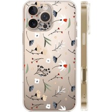 3gen Case Iphone 16 Pro Max Uyumlu Desenli Şeffaf Silikon Kılıf Papatyalı