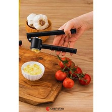 Feyza Design Pratik ve Dayanıklı Alüminyum Döküm Sarımsak Ezici