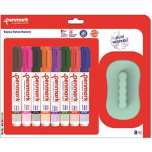 Penmark 8 Adet Mavi Tahta Kalemi Seti + Silgi Hediyeli HS-305-TKS 08 Tek Ebat