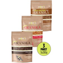 Mom's Natural Foods 3'lü granola Kakao 280 G / Çilek 280 G / YerF 280G