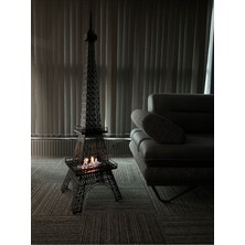 Özgürce Paris Eyfel Kulesi Şömine Dekoratif Metal 140CM