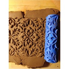 Feyza Design 12 cm Doku Rulosu Desen Seramik ve Polymer Kil ile Pastacılık ve Kurabiye