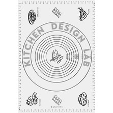 Feyza Design Çok Amaçlı Silikon Hamur Açma Matı, Ölçülü, 45X65 cm