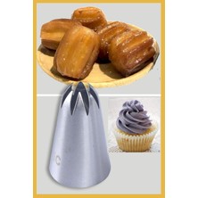 Feyza Design Paslanmaz Çelik Krema ve Tatlı Sıkma Ucu Seti, 1 ve 4'lü Torba Seçenekleri