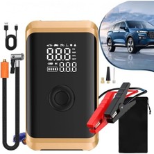 Başkenttekno CS71 Plus Akü Takviye Cihazı | 4'ü 1 Arada Powerbank, Hava Kompresörü, LCD Ekran, 12.000MAH