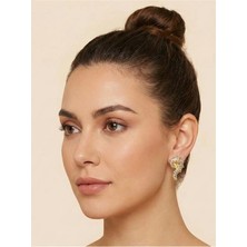 Gante Life Taş Detaylı Salyangoz Figürlü Altın Rengi Kadın Küpe