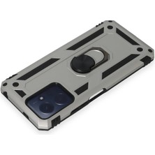 Negok Newface Xiaomi Redmi Note 12 4g Kılıf Sofya Yüzüklü Silikon Kapak - Gümüş