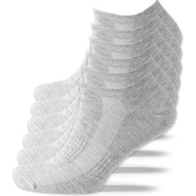 Sonnors 6 Çift Sneaker Kadın Erkek Organik Pamuk Patik Dikişsiz Kısa Spor Çorap Unisex, Beyaz Siyah Gri
