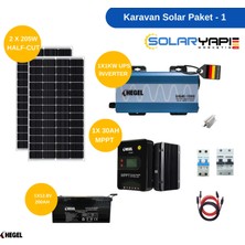 Hegel Karavan Solar Paket - LiFePO4 Akülü Güneş Enerji Sistemi