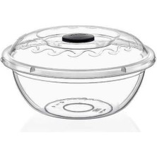 Feyza Design Şeffaf 10 Lt Poly Time 2 No Kapaklı Hamur Leğeni, Dayanıklı ve Şık Tasarım