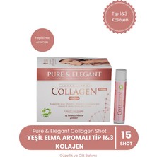 Wellvalens Pure & Elegant Collagen Shot 5500 mg | Glutatyon, Hyaluronik Asit, CoQ10 ve Vitamin C ile Günlük Beauty Shot – 15 x 40 ml