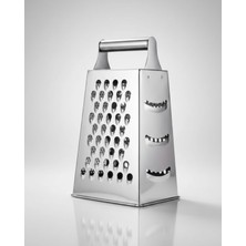 Feyza Design Dört Taraflı Büyük Boy Paslanmaz Çelik Rende, Dayanıklı ve Kullanışlı