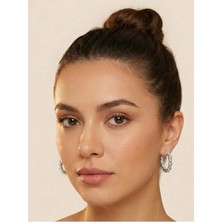 Gante Life Burgu Figürlü Gümüş Rengi Halka Kadın Küpe