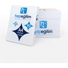 hepeğitim A4 Fotokopi Kağıdı 80 g-m² 1 Koli 5 Paket 2500 Yaprak 1. Hamur