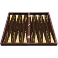 Kahverengi Star Polyester Ceviz Oyun Takımı 25x48x6 cm Mıknatıslı Kapama ile Dayanıklı