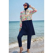 Remsa Mayo Önü Kapaklı Tam Kapalı Tesettür Mayo SIYAH02 R5202 Patara