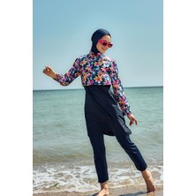 Remsa Mayo Önü Kapaklı Tam Kapalı Tesettür Mayo LACIVERT09 R5209