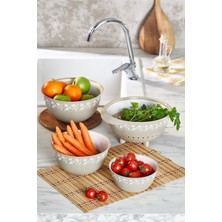 Feyza Design 4'lü Profesyonel Hazırlık Seti, Karıştırma ve Süzgeçli Çeyiz Seti