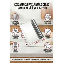 Feyza Design Çelik Spatula, Pratik Hamur Kesici ve Kazıyıcı, Dayanıklı ve Kullanışlı