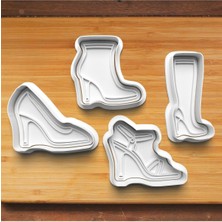 Feyza Design Yaratıcı Topuklu Ayakkabı ve Çizmeler Kurabiye ile Şeker Hamuru Kalıbı