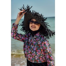 Remsa Mayo Önü Kapaklı Tam Kapalı Tesettür Mayo SIYAH07 R5207