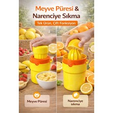 Feyza Design Çok Amaçlı Meyve Sıkacağı ve Ezici, Saklama Kaplı, 400 ml