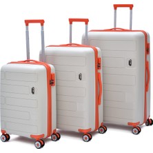 Ççs 3’lü Polipropilen Kırılmaz Valiz Seti – Sessiz 360° Tekerlekli Dayanıklı Seyahat Bavulu 5236