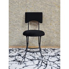 Sevinç Mobilya Siyah Boyalı Katlanır Tabure - Kamp Sandalyesi - Sandalye - Mutfak Taburesi - Tabure