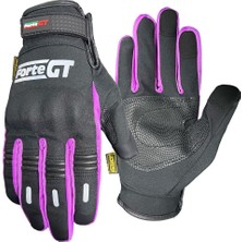 ForteGT Forte Gt 07 Softshel Yazlık Kadın Eldiven (Siyah-Mor)