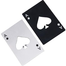 Feyza Design Çiftli Paslanmaz Çelik Poker Kart Şişe Açacağı Seti