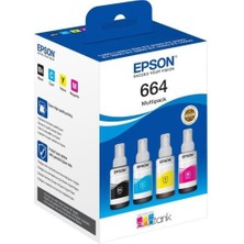 Dukkanıum Epson T6646 Cyan-Magenta-Yellow-Black Mavi-Kırmızı-Sarı-Siyah 4lü Multipack Kartuş