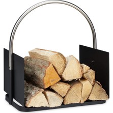 Özgürce Şık Gümüş Metal Odunluk ve Saklama Standı, Modern Tasarım