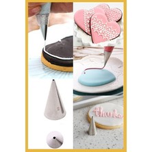 Feyza Design Pasta Dekorasyon Krema Torbası Ucu Seti, 1+4 Adet Sıkma Torbası