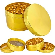 SHC4200 Grinder Parçalayıcı Metal Baharat Öğütücü Herb 4 Katmanlı 40MM / 50MM / 63MM (Gold, 63MM), Et