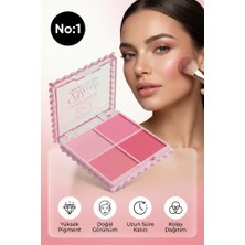 MUJGAN 4’lü Blush Allık Paleti Yoğun Pigmentli Doğal Görünümlü No:1