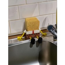 3dprototürk Sünger Bob Karakterli Dekoratif Mutfak Süngerliği - 3D Tasarım Lavabo Organizer