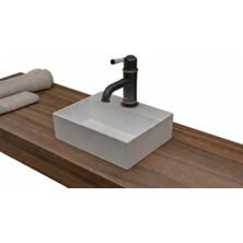 Bocchı Bocchi Sottile Slim Line Dikdörtgen Batarya Banklı Lavabo Beyaz - 1470-001-0126