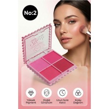 MUJGAN 4’lü Blush Allık Paleti Yoğun Pigmentli Doğal Görünümlü No:2