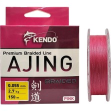 Kendo Ajing Premium 150MT 0.055MM Pink Örgü Ip Misina
