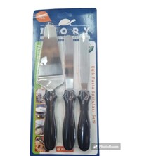 Feyza Design 3'lü Pasta Sıvama Bıçağı ve Palet Seti, Yumuşak ve Hassas Işlem