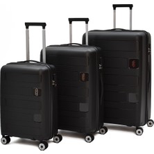 Ççs 3’lü Polipropilen Kırılmaz Valiz Seti – Sessiz 360° Tekerlekli Dayanıklı Seyahat Bavulu 5236