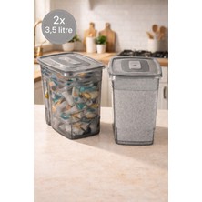 Feyza Design 2'li Mega Boy Toz ve Tablet Deterjan Saklama Kutusu 2x3,5l