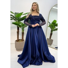 E&A Eren Abiye Uzun Kollu Saten Abıye