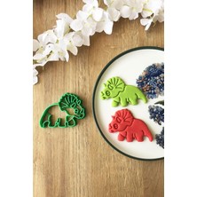 Feyza Design 3'lü Dinozor Kurabiye Kalıbı Seti, Eğlenceli ve Pratik Pasta Kesici