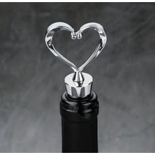 Feyza Design Kalp Şekilli Şişe Tıpası, Şık ve Kullanışlı Ev Dekoru Aksesuarı