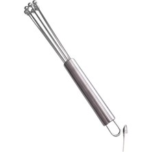 Feyza Design Uzun Paslanmaz Çelik Top Uçlu Ayarlanabilir Çırpıcı 30 cm