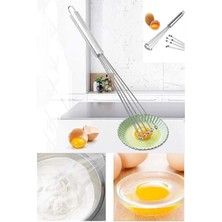 Feyza Design Paslanmaz Çelik Metal Boncuk Uçlu Çırpıcı, Sos ve Yumurta Karıştırıcı