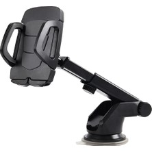 MERİX Merix Mrxa-08 Araç Telefon Tutucu – Vakumlu, Ayarlanabilir Kol, 360° Döner Başlık